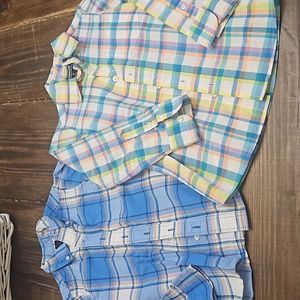 Lands End Plaid Buttondown Shirts Size Small 4